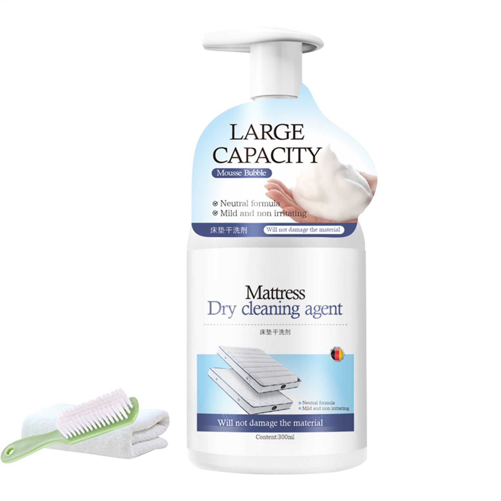 Stain Cleaner Spray - 300ml Multipurpose Fabric Remover Effective Mattress Sofa Carpet Upholstery Couch Bed Rug And Laundry