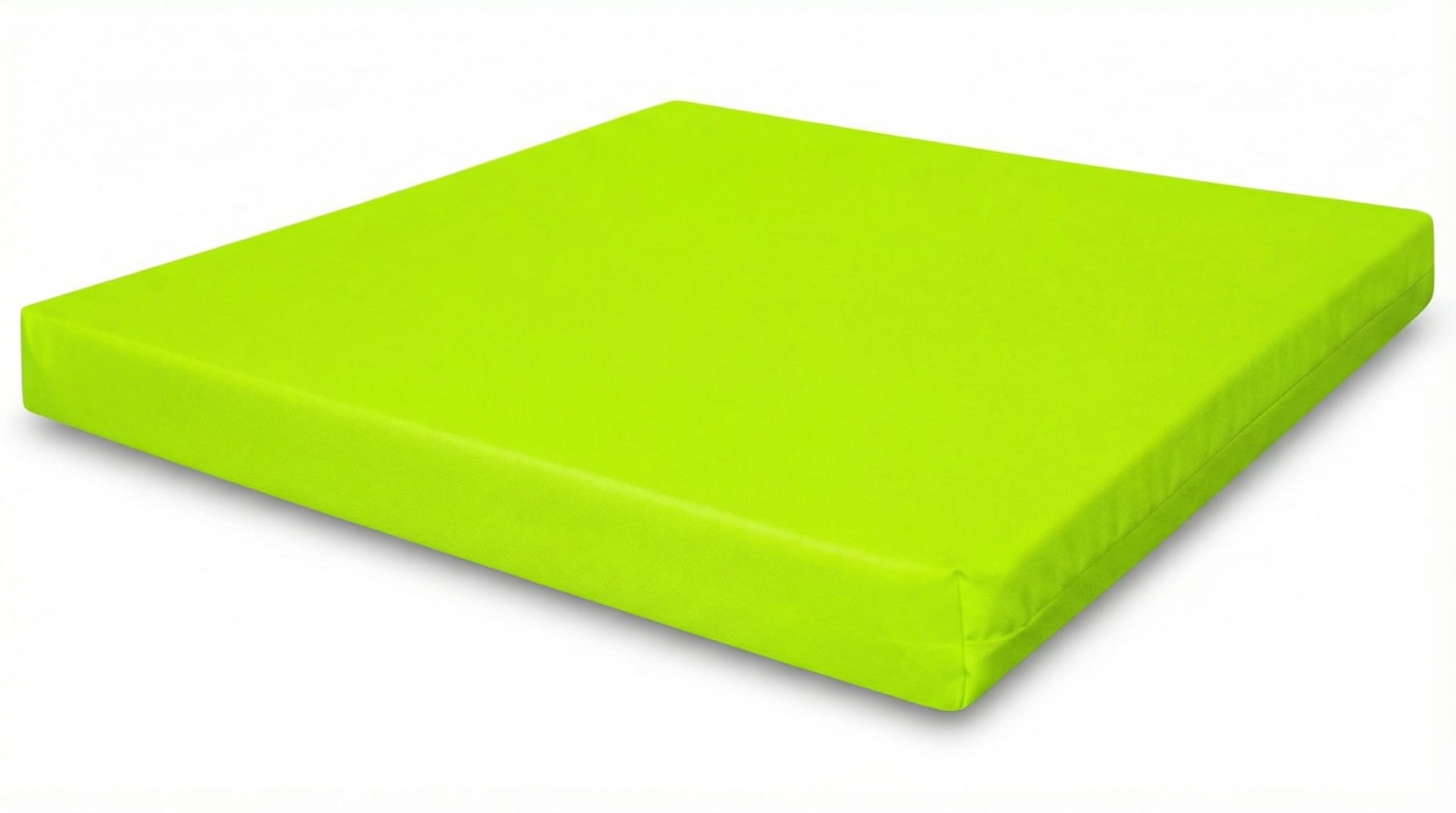 Foam & Upholstery Warehouse Waterproof Cushion - Rattan Seat Pads for Indoor & Outdoor Garden Chairs Office chair Dining Room Seating Pad Great for Rattan (55cm x 55cm x 10cm, Lime Green) โ image 1