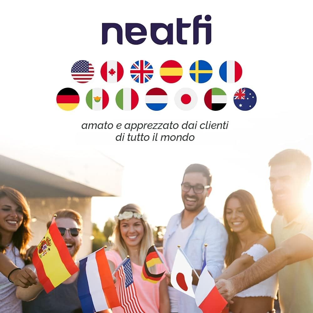 Neatfi XL Lampada da Lavoro LED per Tavolo Manicure, Hobby, Banco da Lavoro e Ufficio – Luce da Scrivania con Testa da 56 cm | 4 Livelli di Luminosità (Bianco, Non-CCT con morsetto)