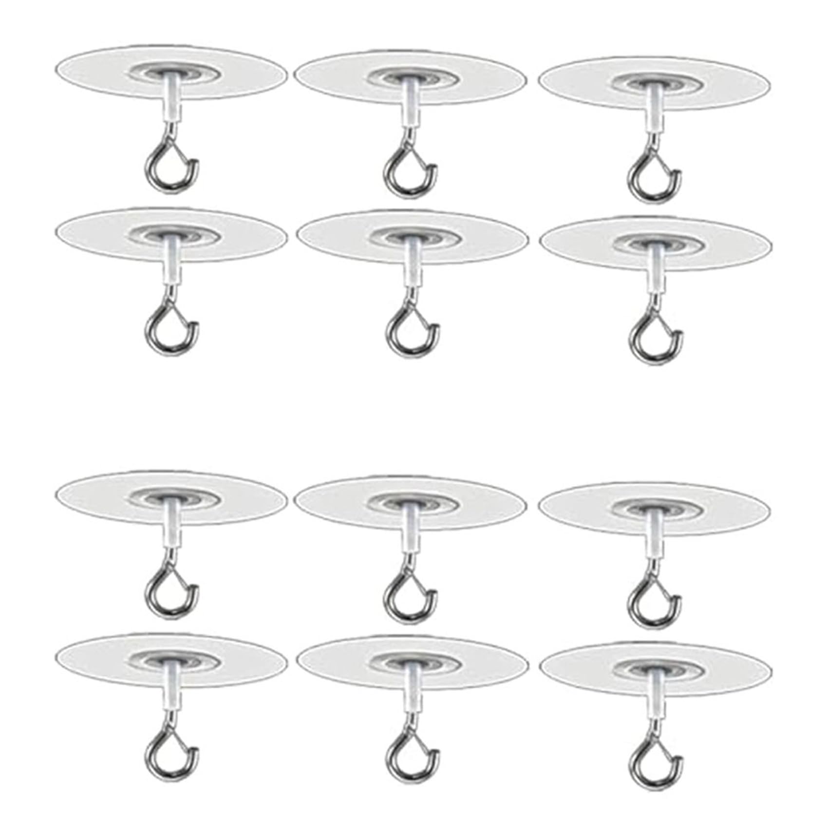 Hndhbfgrt As Shown 12Pcs Adhesive Ceiling Hooks For Popcorn Concrete Textured Ceiling Wall, No Drilling Self Adhesive Ceiling Hooks