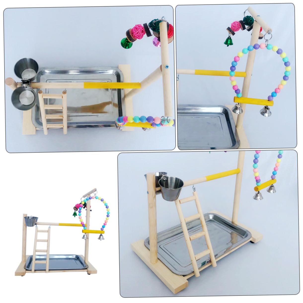 1juego Soporte De Entrenamiento para Aves De Juguete para Periquitos y Parque De Diversiones Interactivo para Mascotas y Duradero para Entrenamiento Mesa