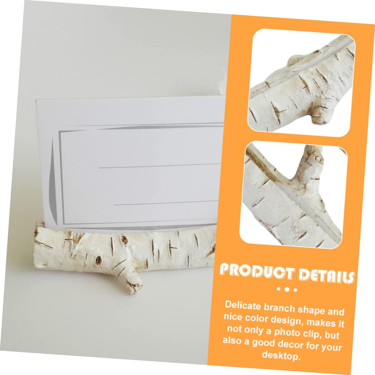 2 Pcs Branch Shape Memo Clips Cute Resin Photo Holders for Desk Mini Cards Clips for Photos Messages for Home Office Weddings Parties Memo Cards Holder
