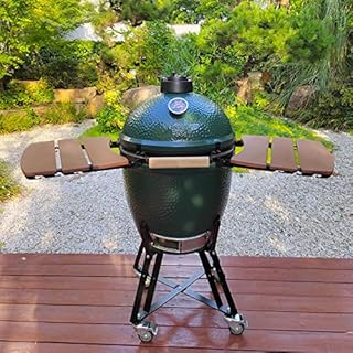 Quantfire Side Shelves Big Green Egg Accessories, Composite 3 Slat Egg Mates for Large Big Green Egg with Folding Side Shelves Replacement Parts Grill & Smoker Accessories