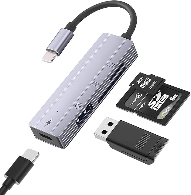 SD Memory Card Reader for iPhone, TargetGo USB Camera Adapter for iPad, USB Female OTG Data Sync Cable Adapter for iPad Support Camera, Card Reader, USB Flash Drive, Mouse, Keyboard, MIDI