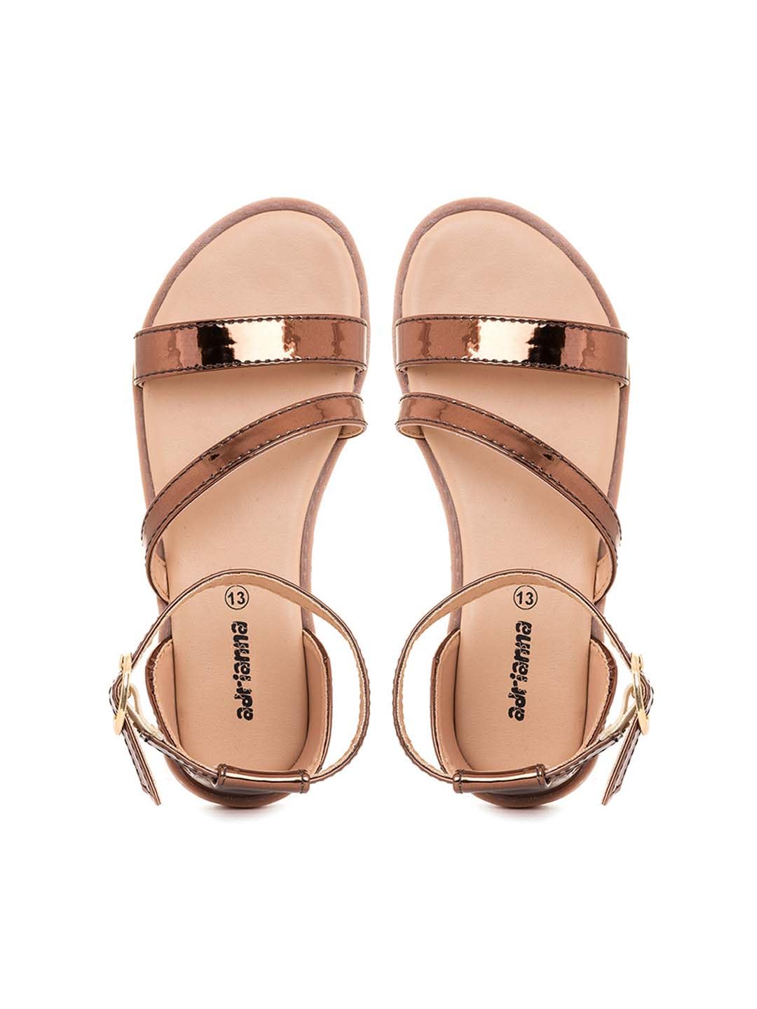 Khadims Adrianna Brown Flat Sandal for Girls - 4.5-12 yrs (6490088) (B0CX5HB9JD) Amazon Price History, Amazon Price Tracker