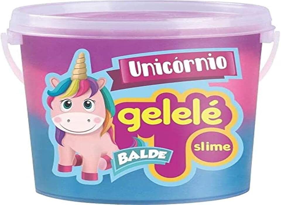 Slime De Unicórnio Gelelé Balde Com 457G