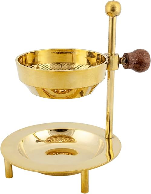 NKLaus censer with sieve brass gold adjustable incense burner incense burner 2196