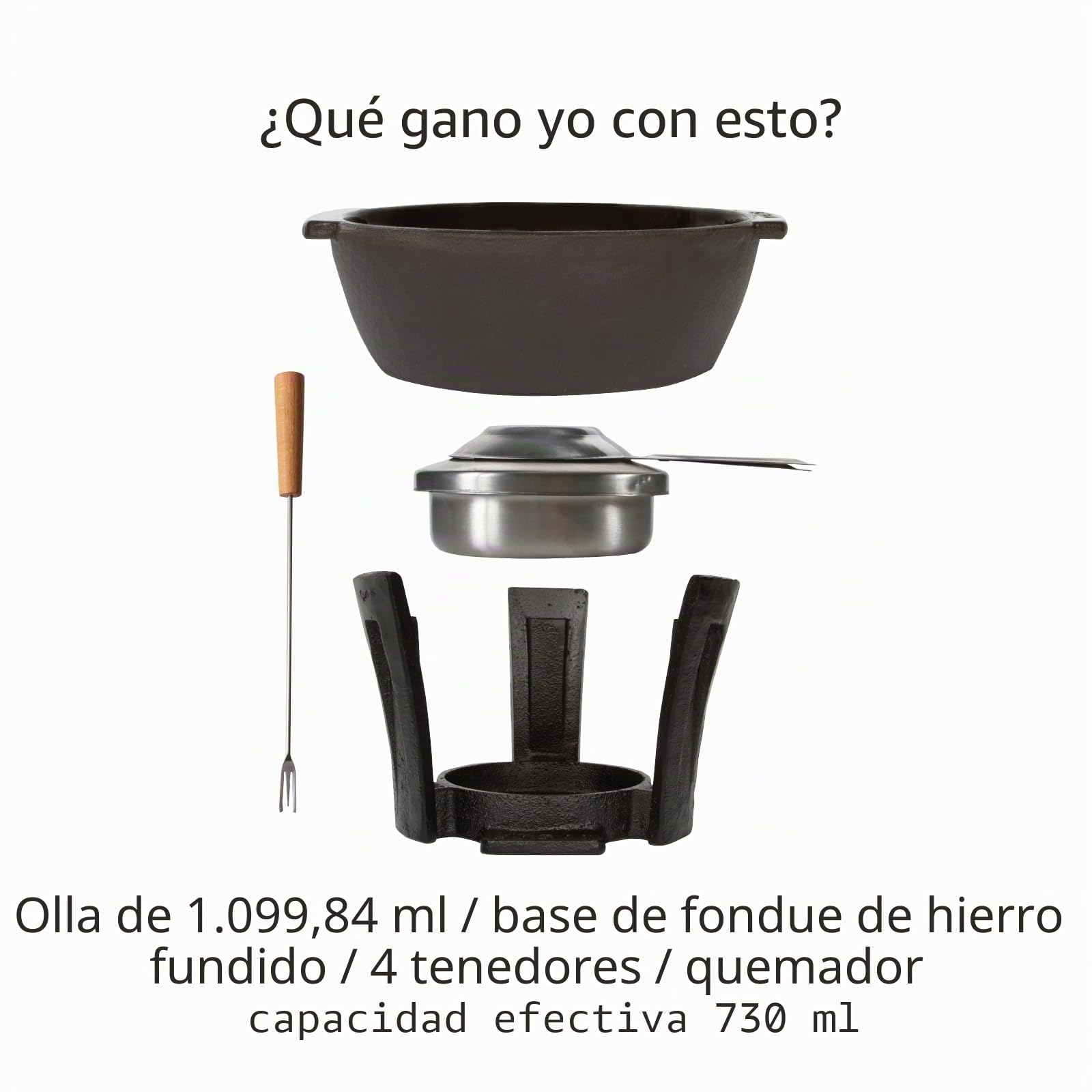 BOSKA Party Pro - Juego de fondue para fondue (1,1 L), diseño de fondue