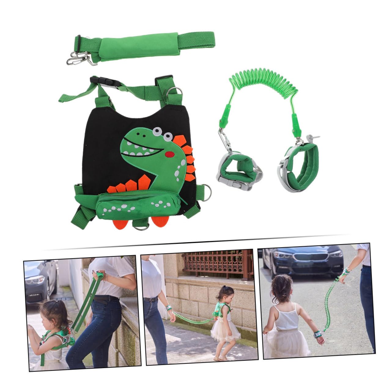 Baby Leash Toddler Harness Dinosaur Pattern Child Wrist Safety Strap 1.5m Anti-Lost