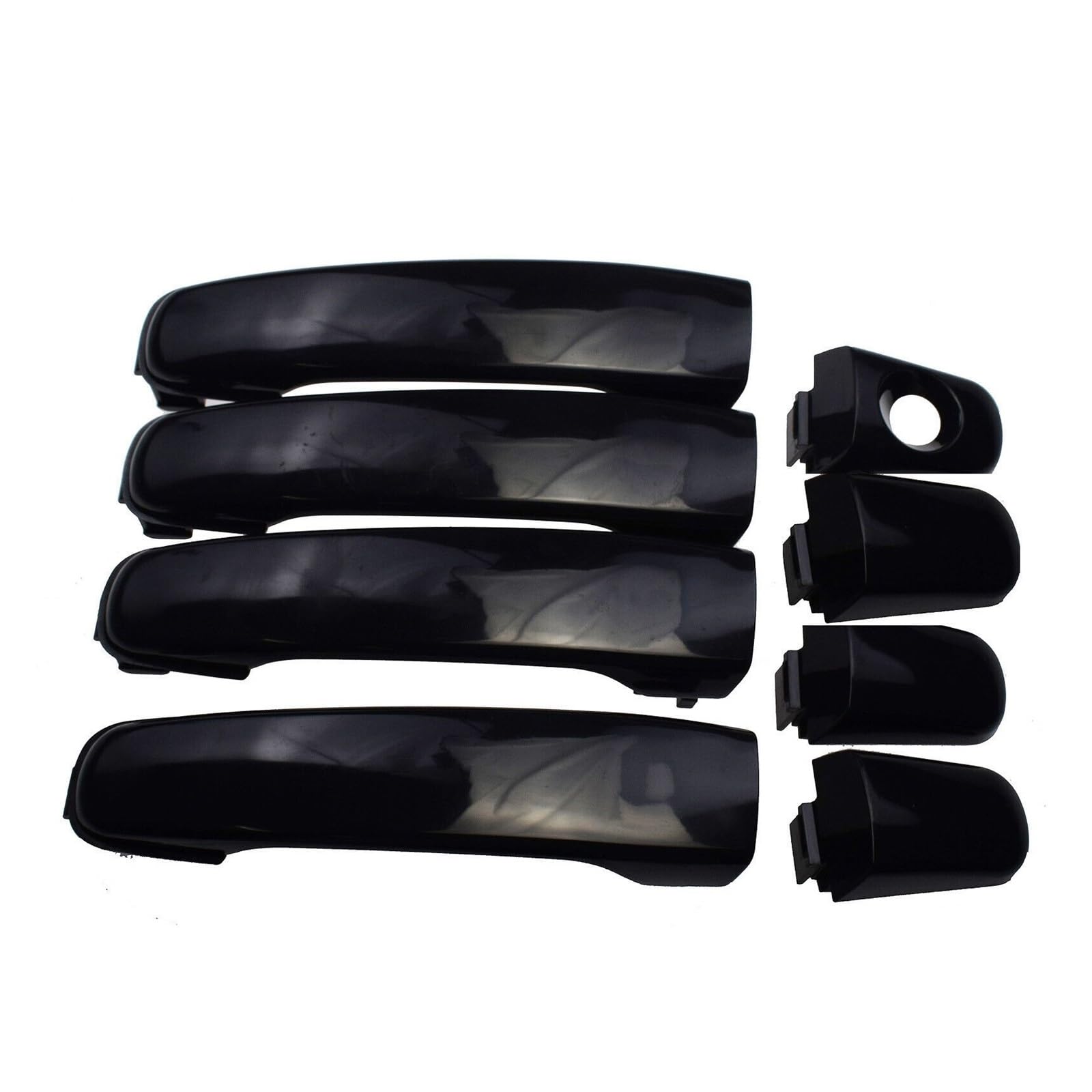 Xdworuw for for Equinox for HHR for Pontiac for G6 2.2L 22729814 15835615 22672194 15835616 Exterior Door Handle Black Front Rear LH RH Door Handle Exterior Cover(4 Sides)