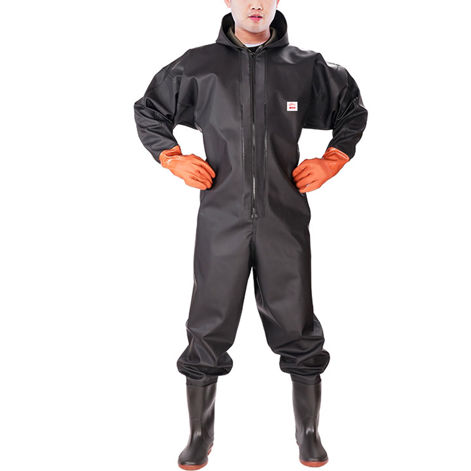 Wansiman Fishing Waders With Rain Hat Gloves,Crosswater Waders With Boots Wellies,Wading Pants,Waterproof,Breathable,Unisex,Full Body,for Men Women,for Fly Coarse Sea Fishing,Farming,Hunting