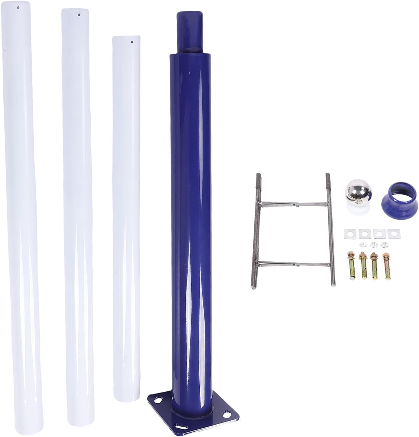 Eujgoov 13ft Metal Split Light Post, Street Light Pole Outdoor Solar Lamp Post with Reinforced Steel Base for Patio Backyard Parking Lot