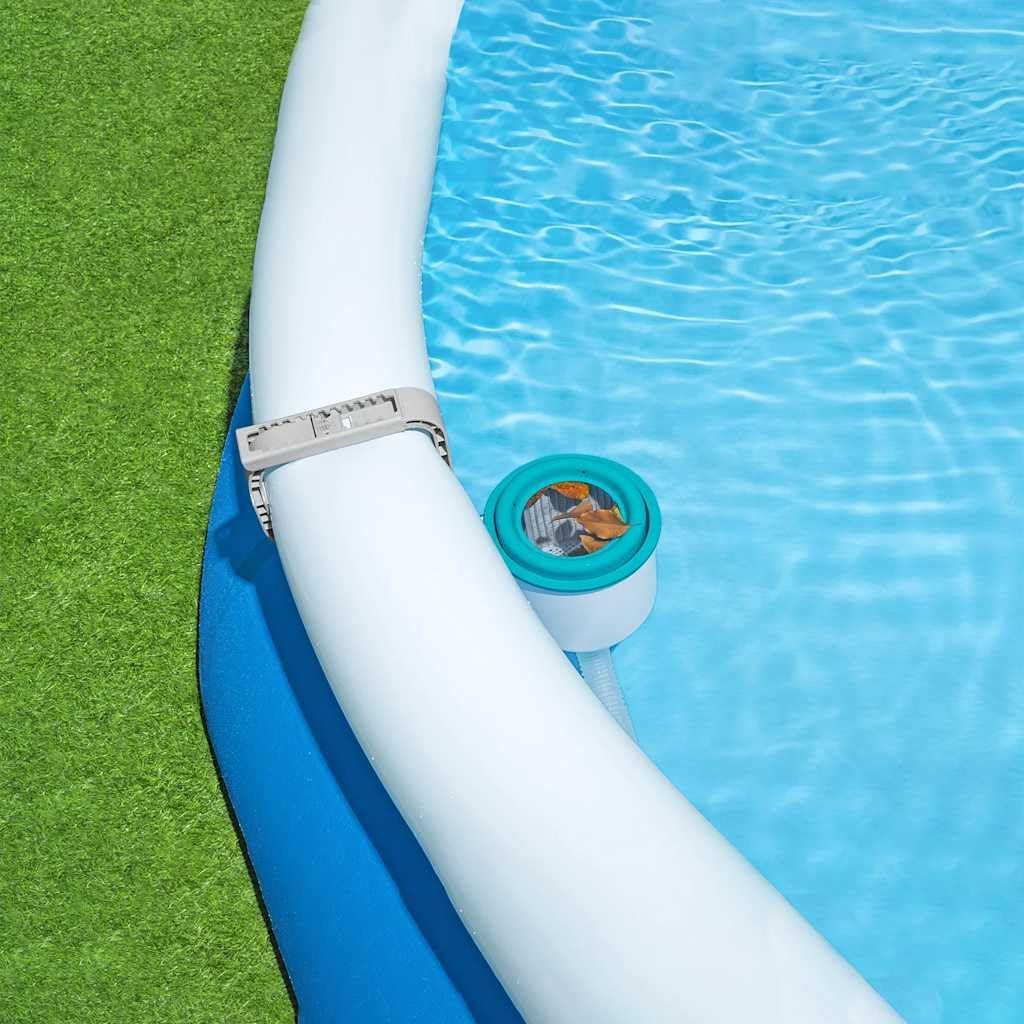 Bestway Flowclear 58233 écumeur Skimmer de Surface Piscine Hors Sol en Plastique résistant à la Corrosion, Panier Filtre réglable pour Filtration Automatique Nettoyage Feuilles débris Eau