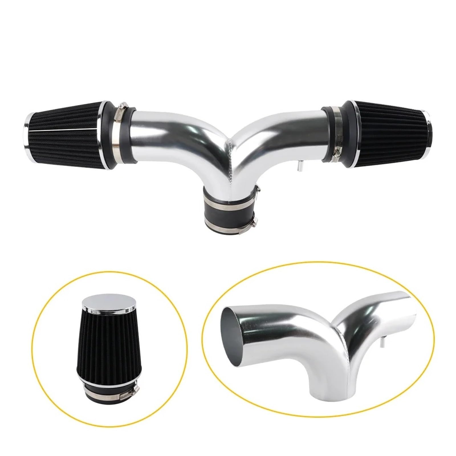 Para Dodge Para Durango Para Dakota Kit De Inducción Entrada Aire Tubo Doble Aluminio Toma Aire Coche