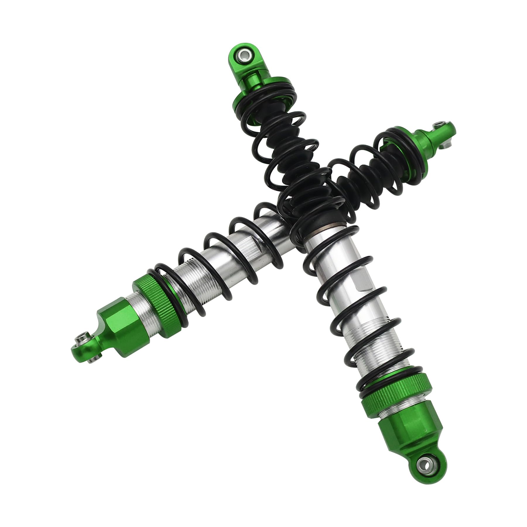 smTSRC 6mm Aluminium RC Front Shock Absorber Set Damper Kit for 1:5 Hpi Baja 5B SS 5T 5SC RC Car Parts (Green)