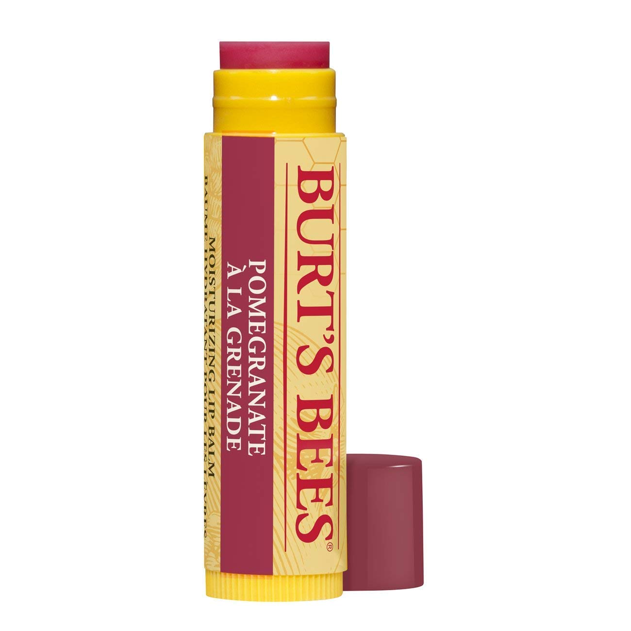 Burt's Bees Pomegranate Lip Balm, 4.25g, Moisturizing, Hydrating, Softening, Nourishing