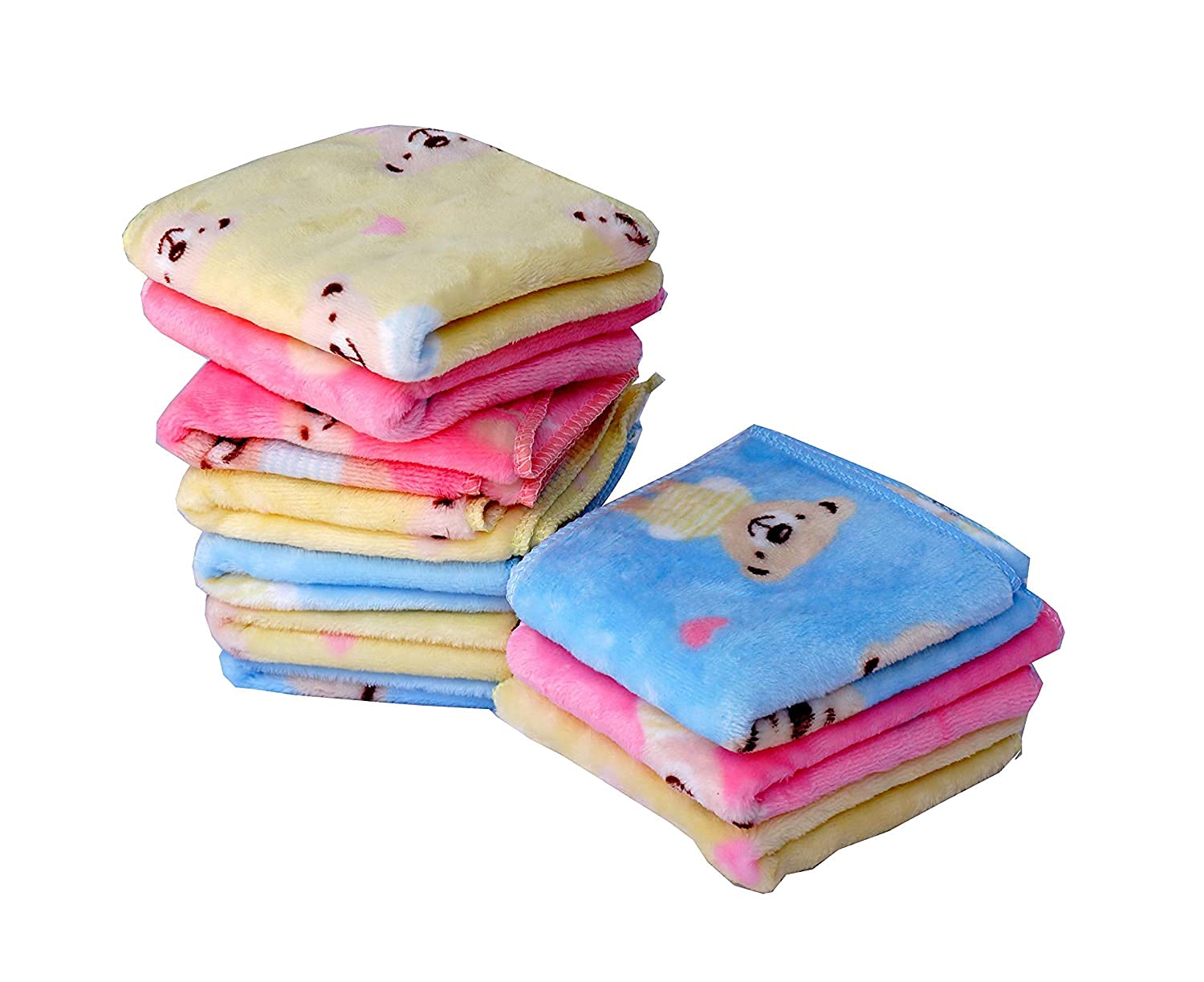 Home Need Love Touch Womens & Girls Face Hanky - Multi Color (10 Pieces)-image-15