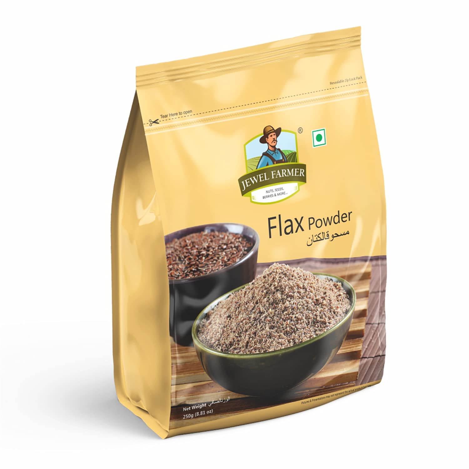 JEWEL FARMER Flax Powder Enriched with Fiber Protein,Omega 3 & 6 Cholesterol Free Nutritious Pack of Granulated Alasi, Teesi (250g) (B08LQDSMX8) Amazon Price History, Amazon Price Tracker