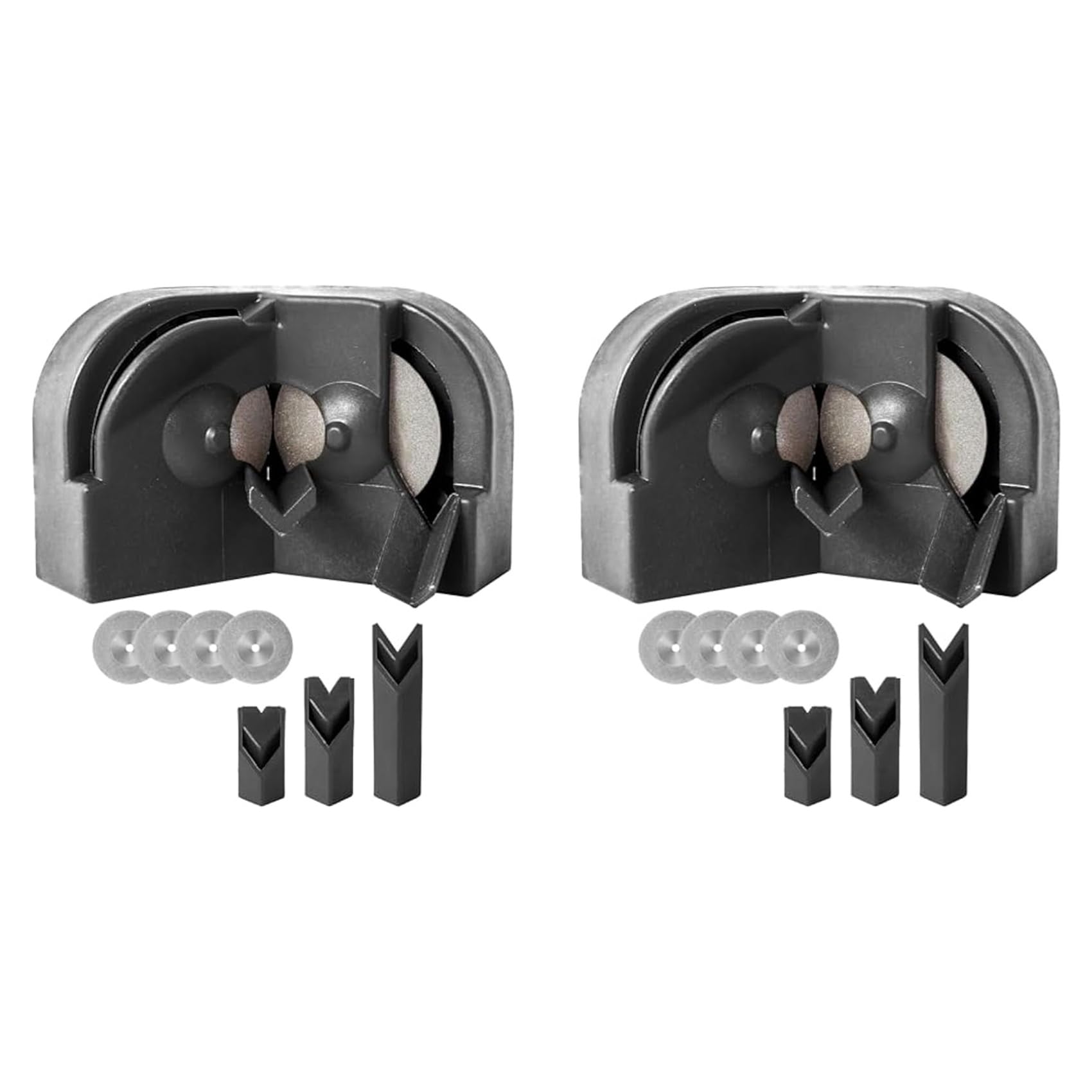 Jnchdghwa Black 2X Drill Bit Sharpener,Multipurpose Drill Bit Grinding Sharpener With 8 Grinding Wheel,Drill Machine Blade