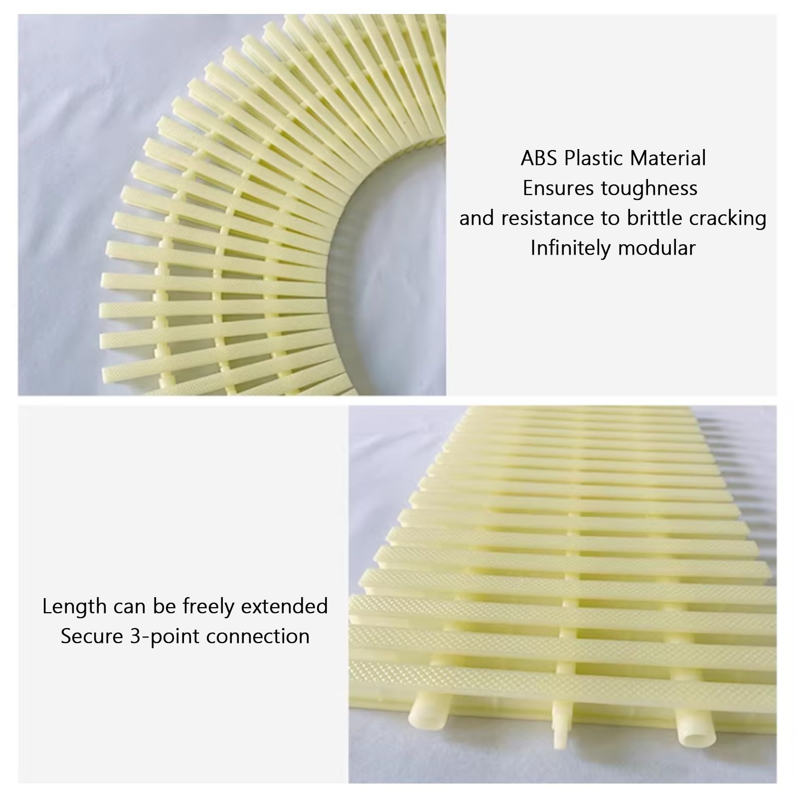 Generico Griglia di Scarico per Piscina, Set da 15 Pezzi in ABS Antiscivolo, Portata 250 kg, Design componibile per terrazze, patii e vialetti - 18 cm ciascuno