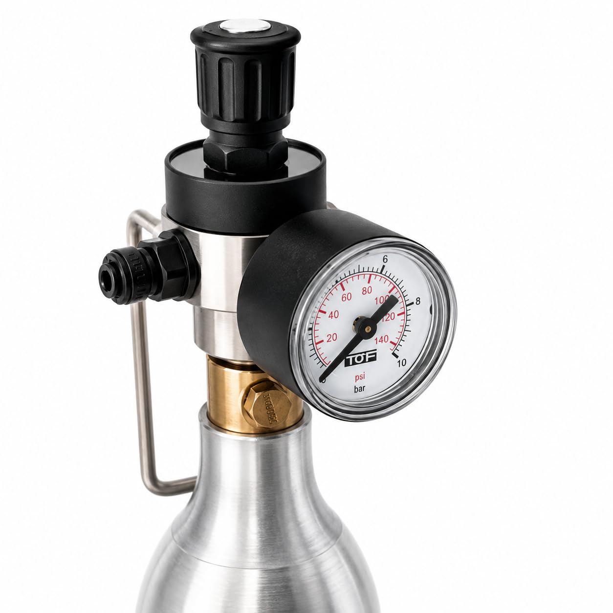 Reduktor ciśnienia CO2 do stosowania w handlu 425 g CO2 cylinder odpowiedni do systemu Quooker Cube – saturator do saturowania wody gazowanej