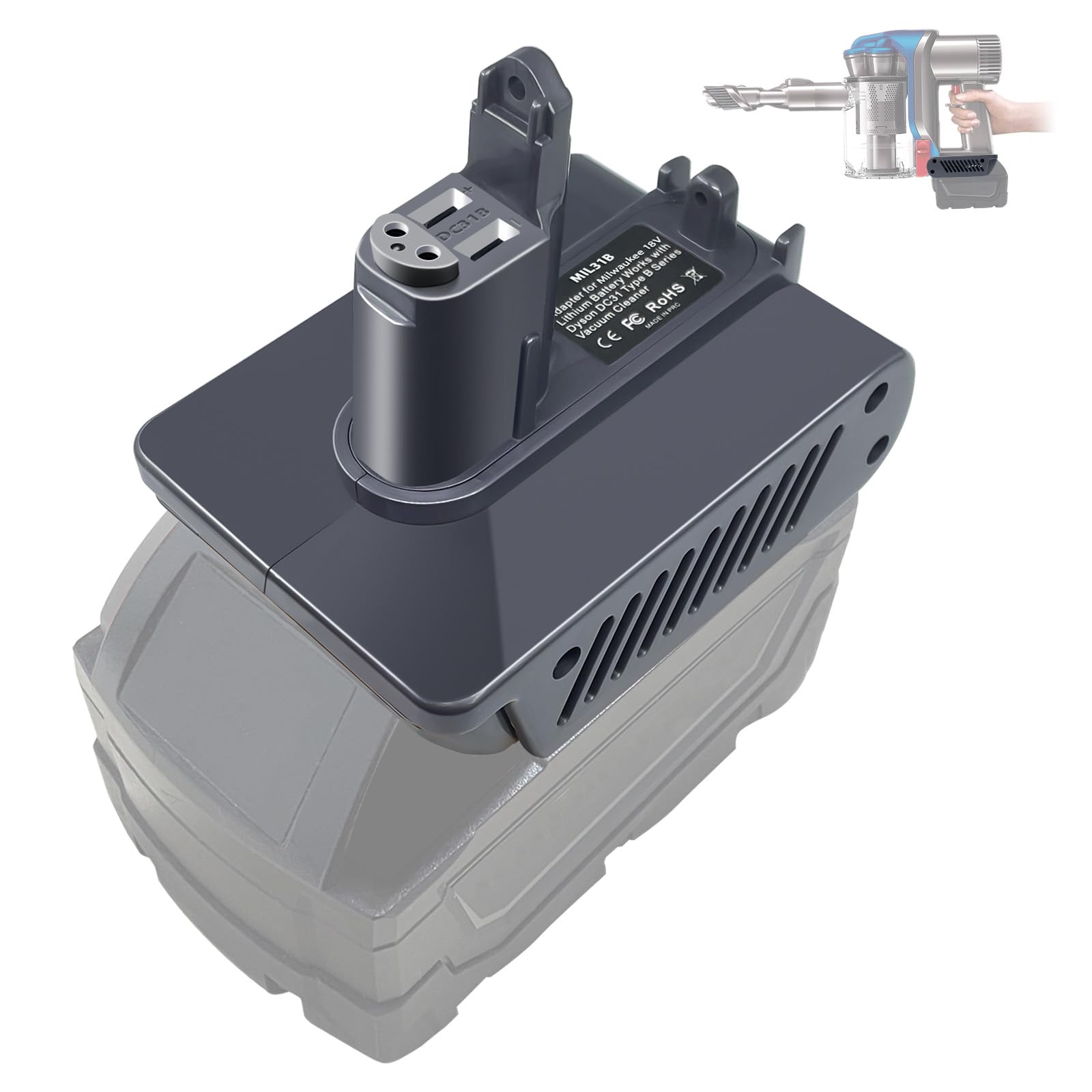 Amazon.com: DEWDYS DC31 Type B Battery Adapter for Milwaukee 18V