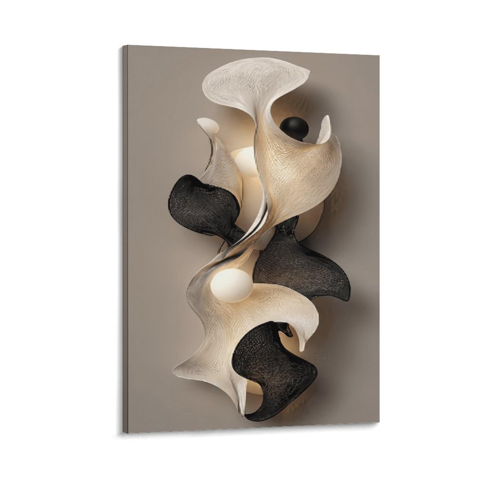 XPASHIQWC Black & White Fluid Petal Poster Artwork Giclee Canvas Prints Modern Wall Art Picture Wall Hanging for Home Decorations 12x18inch(30x45cm)