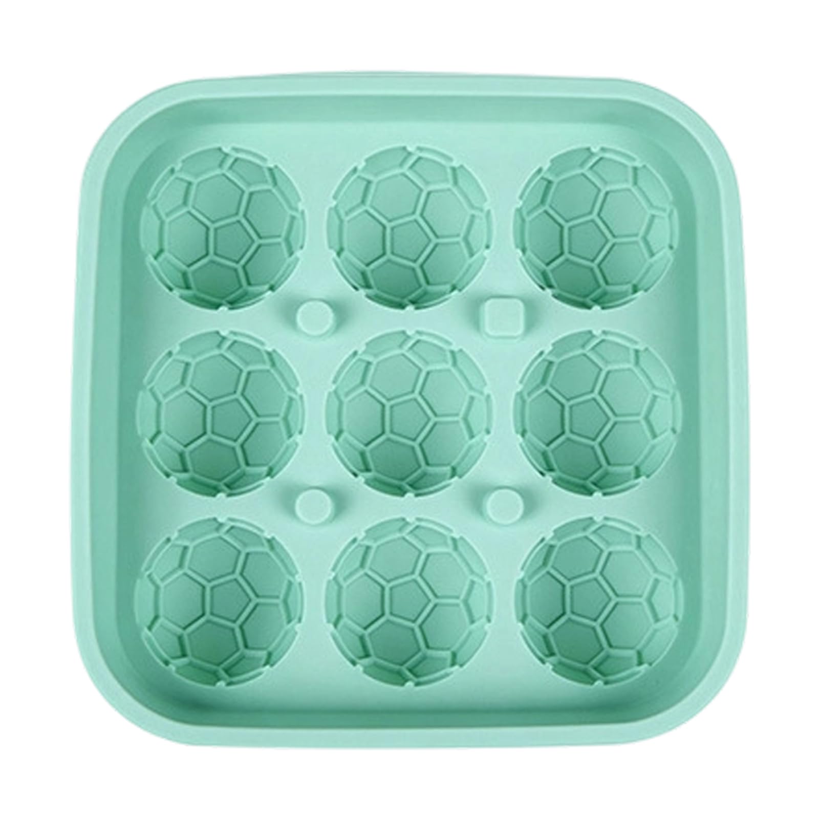 Qusinfc Food Grade Silicone Soccer Ball Ice Cubes Maker Round Football Ice Spheres Mold for Cocktails and Beverages Club Equipment with Football Designs