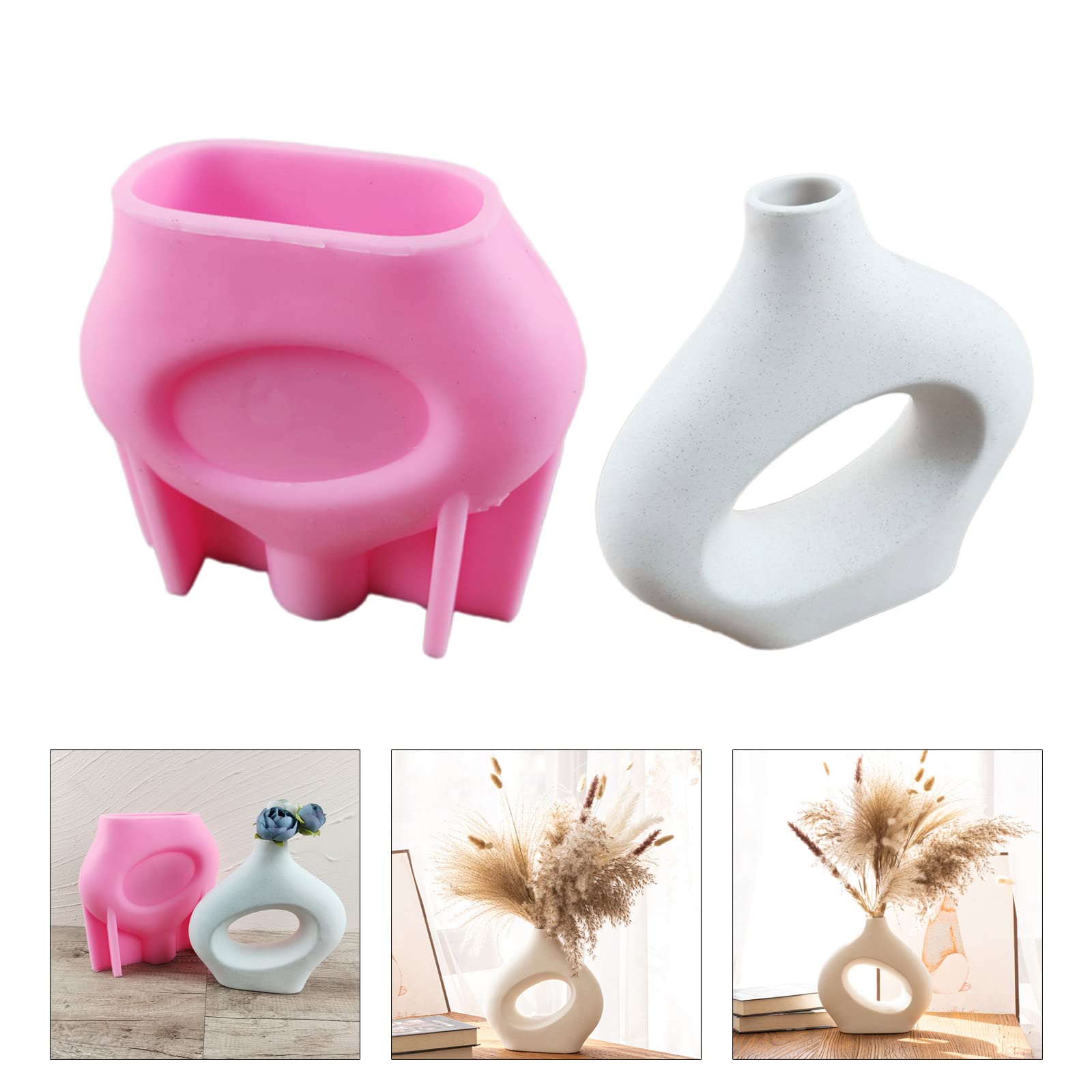Stampo in silicone per vaso per fiori in resina epossidica stampo adatto per contenitori per gioielli decorazione domestica stampi per vasi di fiori in silicone per cemento