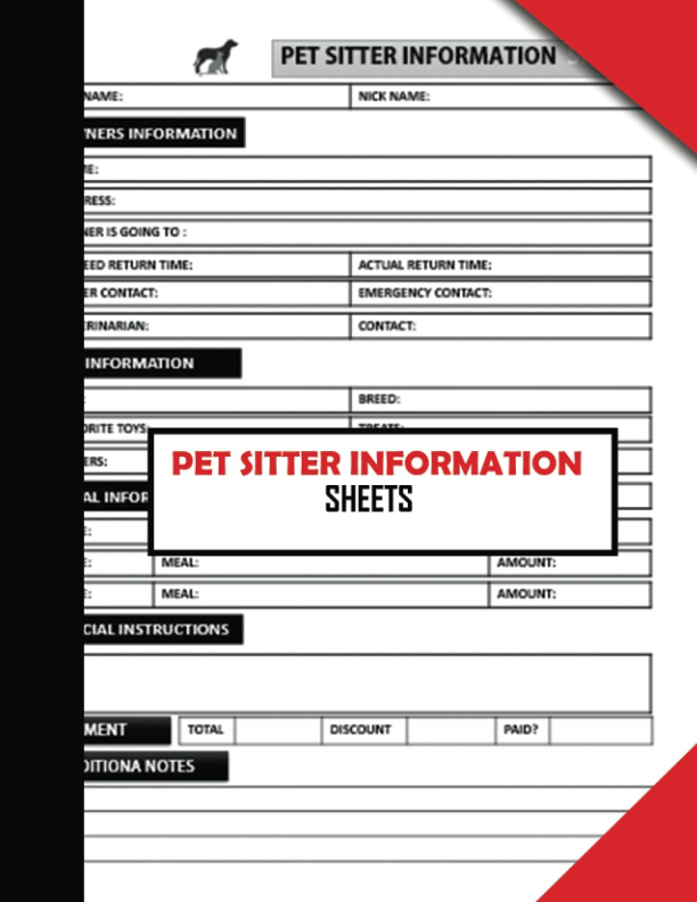 Pet Sitter Information Sheets: Complete Log Book For Pet Sitting. Pet Sitter Client Data and Appointment Book With Bonus Undated Calendar. Note Pet ... and Much More. Gifts For Pet Sitters.