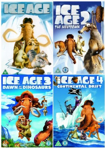 The Complete Ice Age 1 - 4 DVD Collection: Ice Age 1 / Ice Age 2: The Meltdown / Ice Age 3: Dawn of the Dinosaurs / Ice Age 4: Continental Drift (4 Discs)