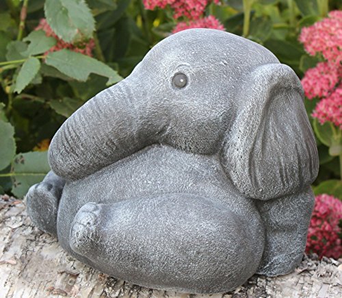 Steinfigur Elefant Steinguss Schiefergrau - 4260185270544 Steinfigur Elefant Steinguss Schiefergrau