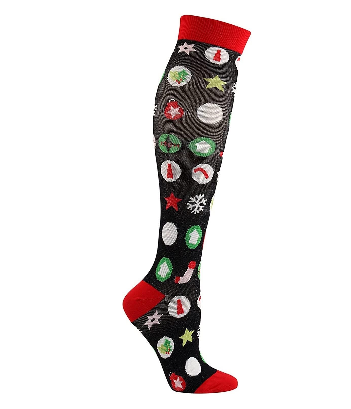 Calcetines Cómodos Las Mujeres Tejen Los Calcetines Altos, Niñas Abrigan La Rodilla De Navidad Largas Sobre Damas Hasta El Muslo Suaves Reforzada
