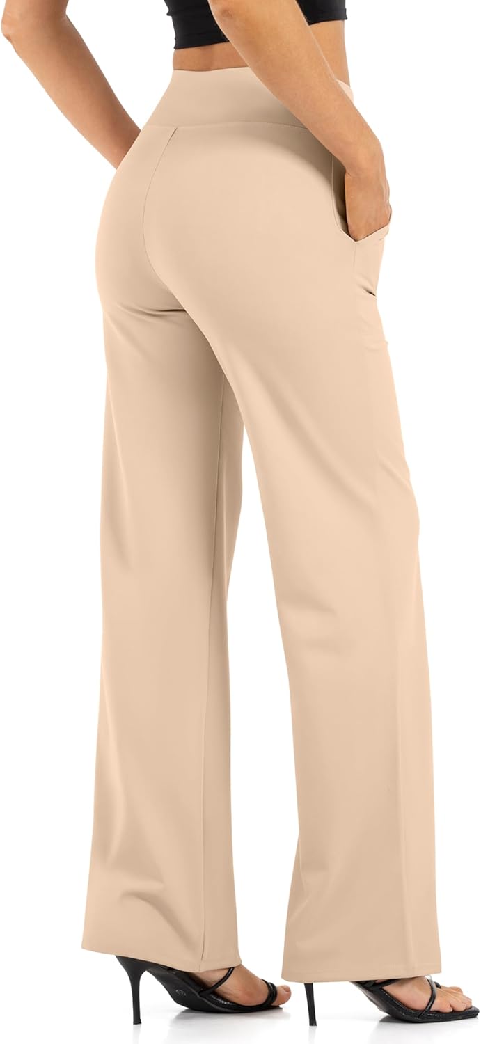 Wide Leg Pants for Women with Pockets Yoga Pants High Waisted Loose Palazzo Casual Lounge Sweatpants - Image 2