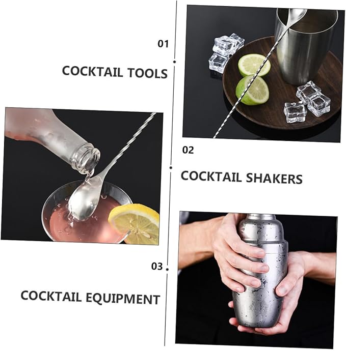 Set Profesional de Herramientas para Bartender Coctelera y Colador miniatura 6