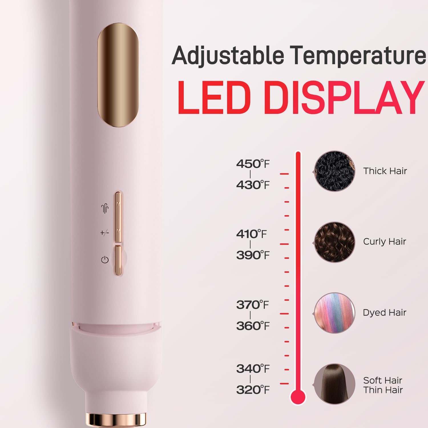 Steam Flat Iron Straightener LENA H11, Professional Salon Styling Tool with Titanium Vapor Plates, Super Straightening Effect, Adjustable Temps for All Hair Types, LED Display, Dual Voltage - Image 5