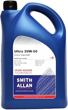 20W-50 Engine Oil High Zinc ZDDP Mineral API CF/SG 5 Litre 5L