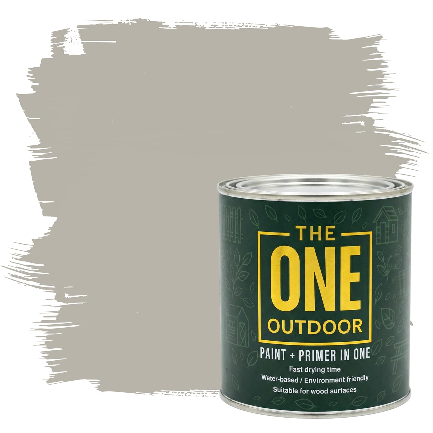 THE ONE Outdoor Paint - Stone, 2.5 Litre | Durable Exterior Paint for Wood, Metal & Masonry | Weather Resistant Finish