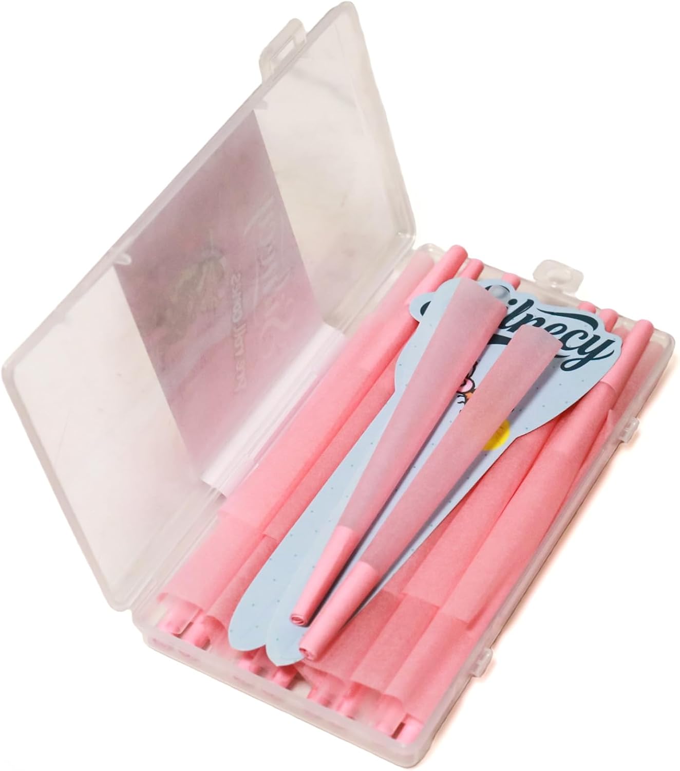 Kingsizeslim Pre-roll Cones, 30 Pack 109mm Pink Cones with Tips & Packing Tubes, High Quality Ultra-thin Pre-roll Cones, Natural Arabic Gum