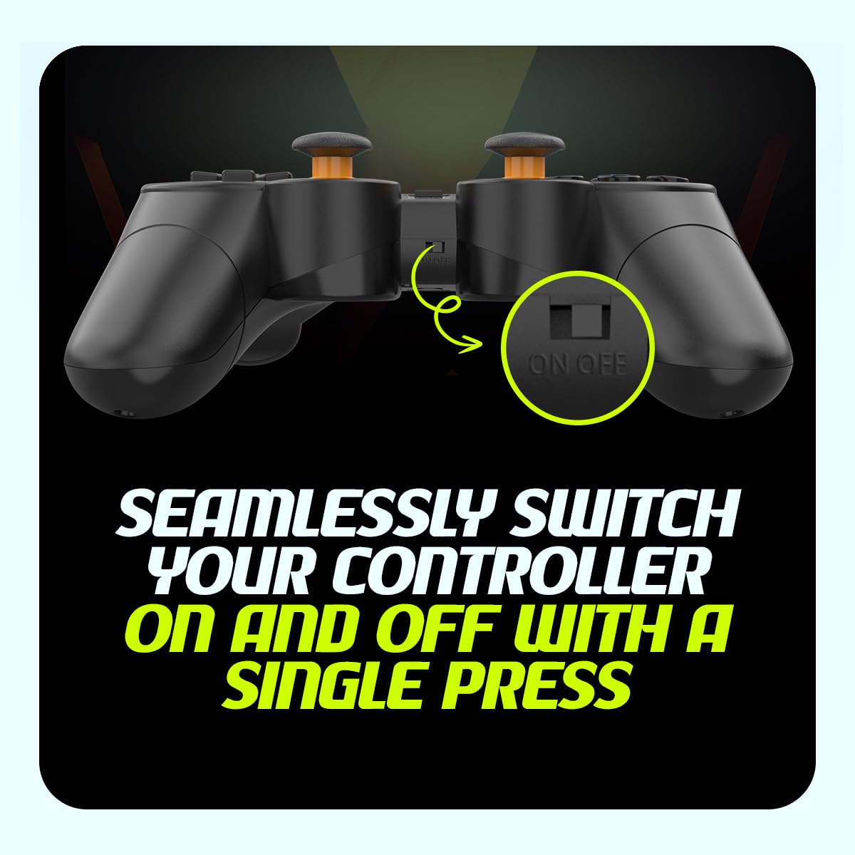 Cosmic Byte Nexus Wireless Controller for PC | Dual Vibration, Sensitive Triggers, Fast Response | Powered by 2 AAA Batteries (Not Included) (Black)