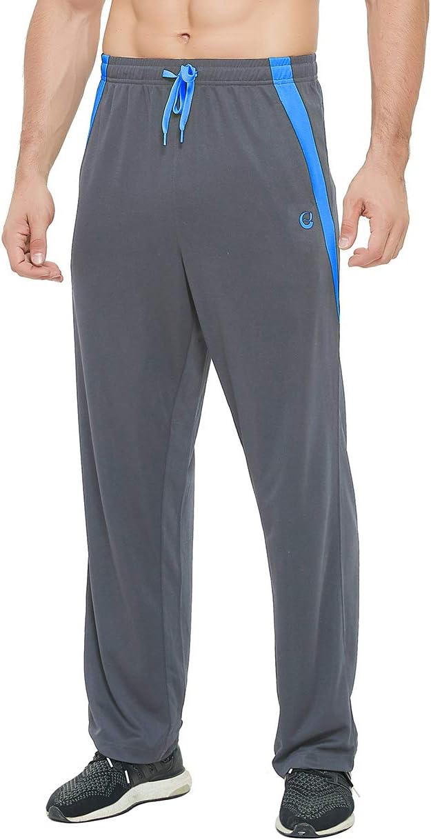 Men's Athletic Pant with Pockets Open Bottom Sweatpants for Men Workout, Exercise, Running - Image 2