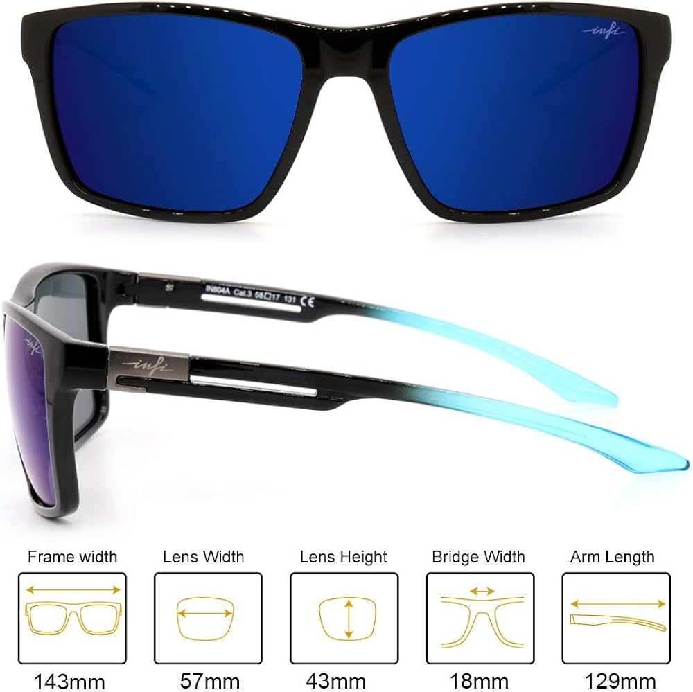 Fishing Polarized Sunglasses for Men Driving Running Golf Sports Glasses Square UV Protection Designer Style Unisex : Sports & Outdoors