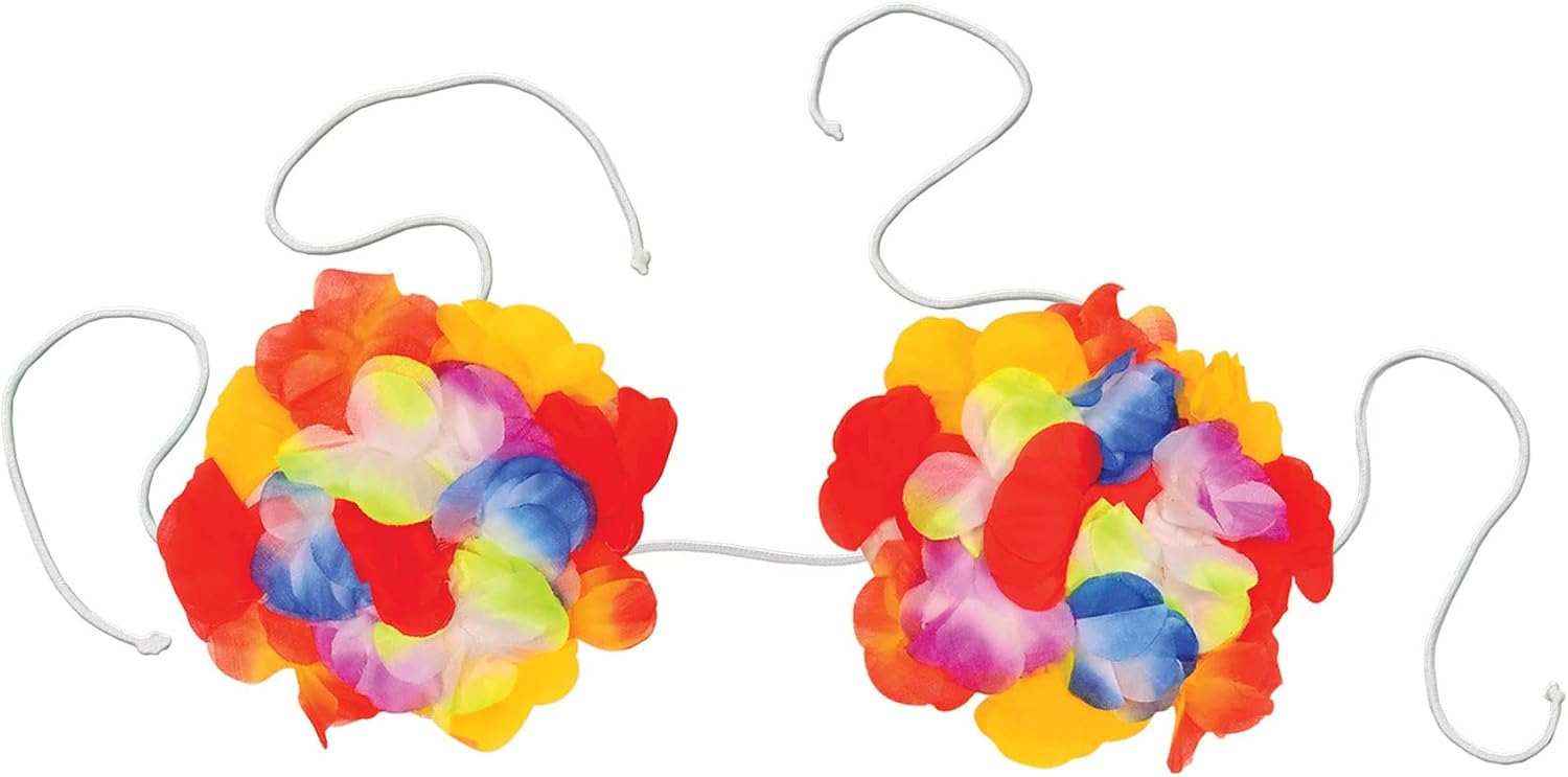 Beistle 50461 Floral Bikini Top, Adjustable