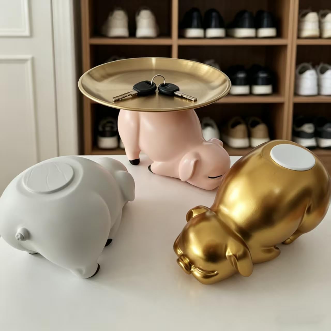 Cute Shaped Candy Bowl for Kitchen Counter Home Decor, Novelty Snack Holder Candy Container for M&M’s Nuts Chocolate Party, for Pig Lovers Themed Kitchen Accessories
