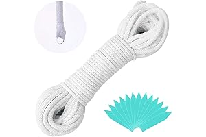 Augshy 1/4-Inch Self-Watering Wick Cord: Automated Hydration for Nurturing Indoor Gardens (70 Feet)