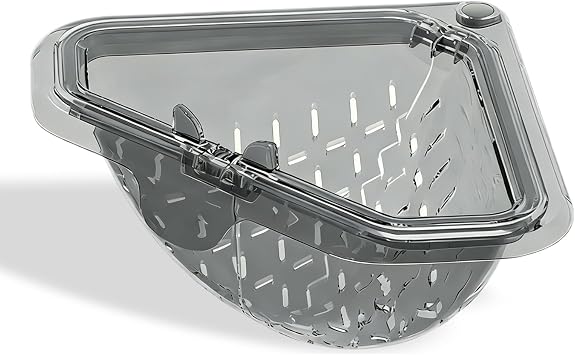 Magnetic Drainage & Filter Basket with Enhanced Durability, Triangular Sink Strainer with Twist-Open Bottom, Right-Angle Kitchen Sink Corner Rack for Draining and Storage