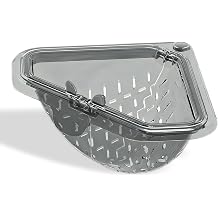 Magnetic Drainage & Filter Basket with Enhanced Durability, Triangular Sink Strainer with Twist-Open Bottom, Right-Angle Kitchen Sink Corner Rack for Draining and Storage