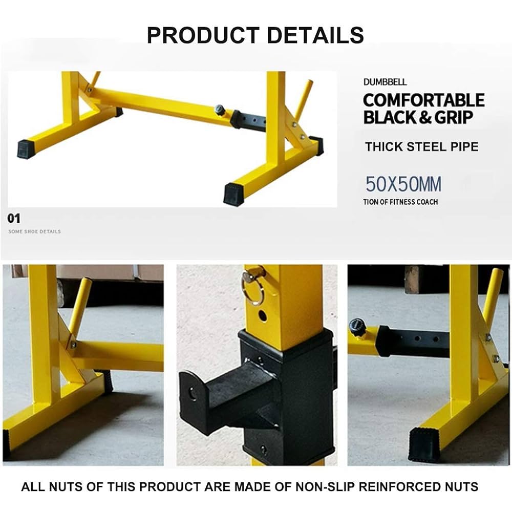 バーベルラック 高さ調整可能 ブラック Amazon.co.jp: バーベルスタンド スクワットラック ベンチプレス