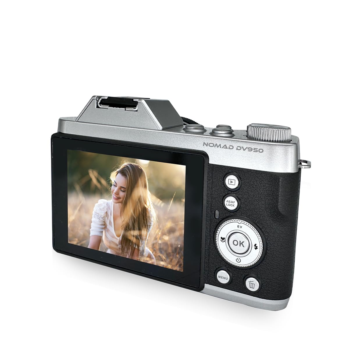 PRIXTON Cámara Digital Nomad DC950, WiFi, App Móvil, Pantalla IPS Resolución 4K 64MP, Estabilización EIS Anti-Shake, Zoom Óptico Real 10X, Autonomía 85 Minutos, Tarjeta SD hasta 256GB