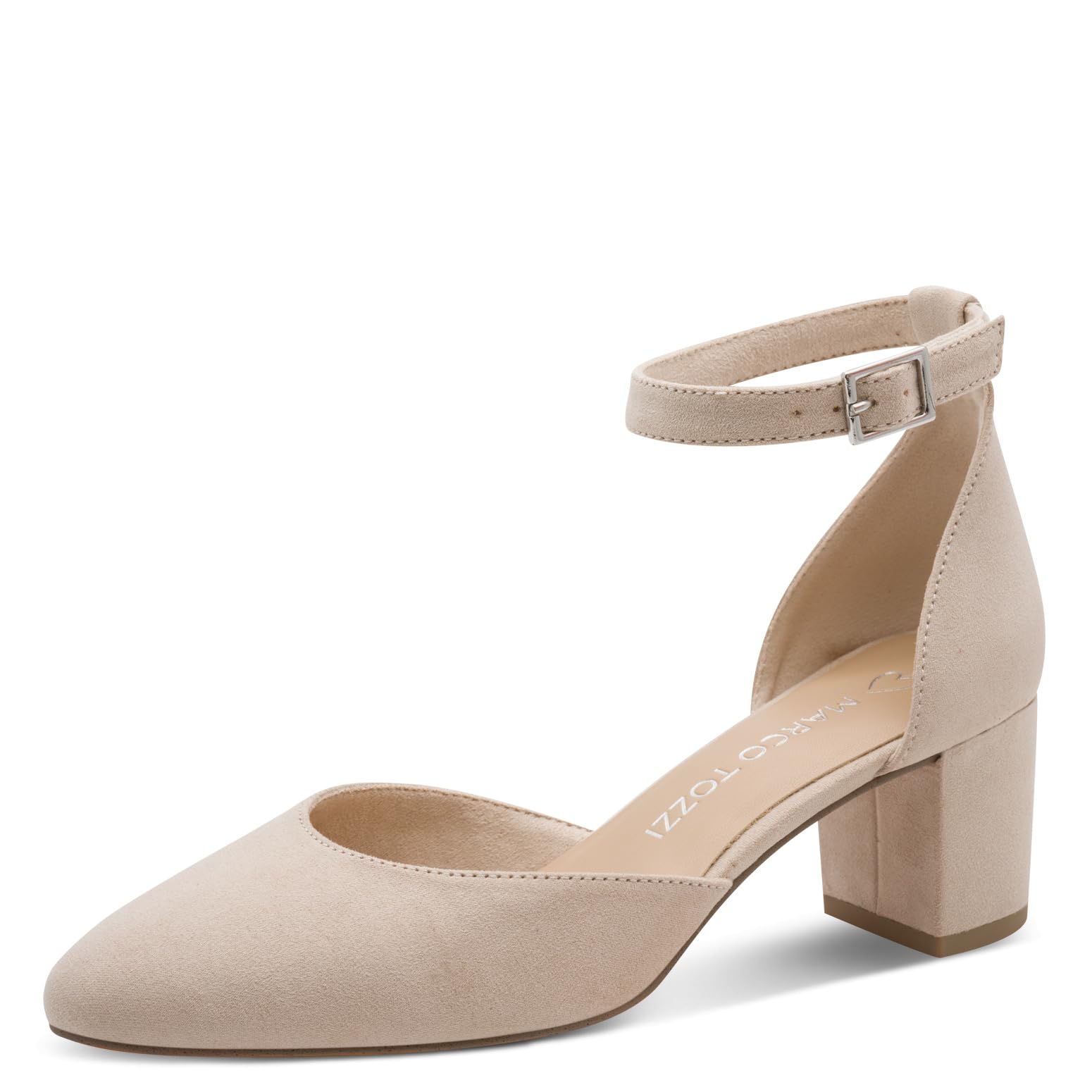 MARCO TOZZI Women Pumps Soft Feel Me Footbed Soft Lining Pointed, Beige (LT.TAN), 4.5 UK